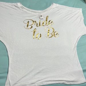 NWT DISNEY FAIRYTALE WEDDINGS Bride to Be Shirt. 2xl.